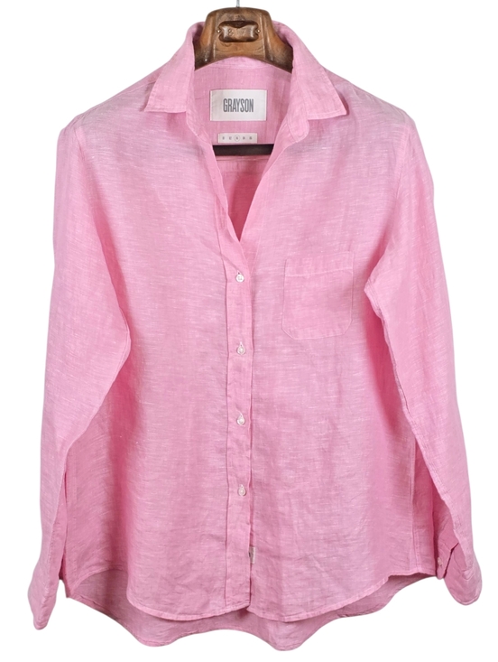 Grayson Tops - Grayson By Frank And Eileen The Hero 100% Linen Button Down Shirt Pink Sz 3/M